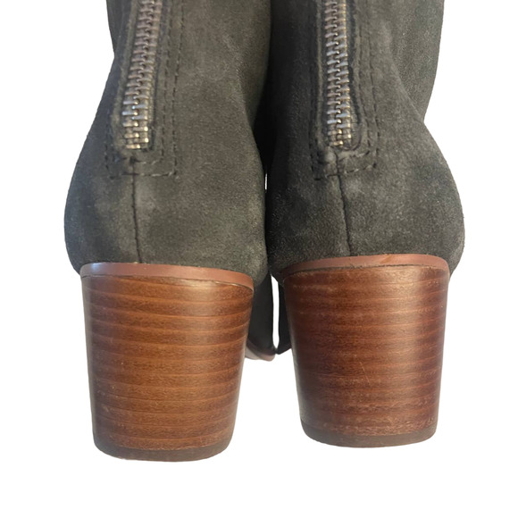 TOMS Leila Ankle Bootie Suede Leather Boots Tassel Zip 10007309 Womens 6.5 - Picture 3 of 6